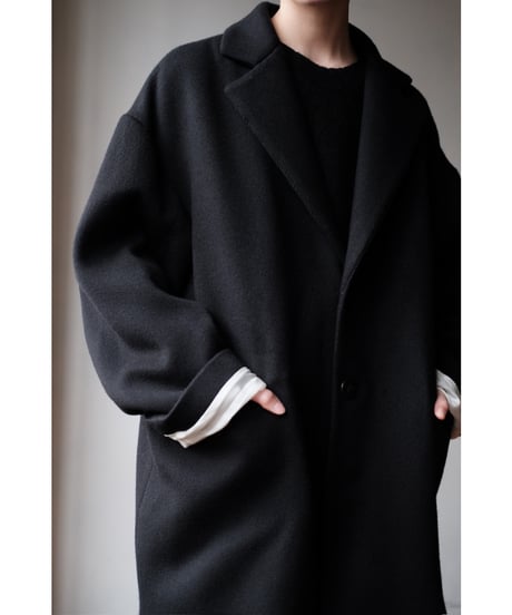 ANSNAM / Big Jacket(Handwoven Doble Faced Wool/Black)