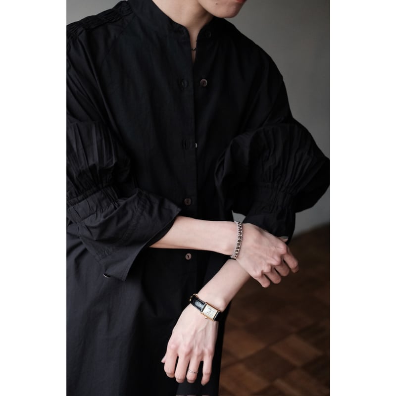 Pau thongvird / Gather Big Shirt(Black)