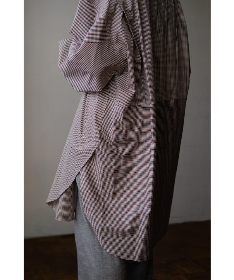 ANSNAM 25SS 別注 BIG SHIRT ANSNAM / 牛飼いプルオーバーシャツ(Cotton/Beige×White Stripe
