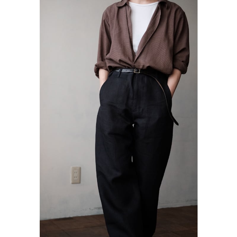ansnam Lurie Pants(Linen/Navy) サイズ3 ANSNAM / Lurie Pants(Linen/Navy) | PARK