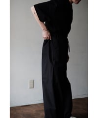 matereal / Cotton Silk Easy Pants(Navy)