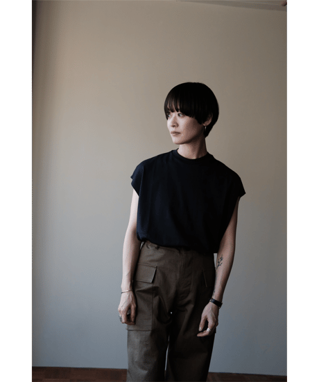 LIFiLL / Cottony Sleeveless Tee(Navy)