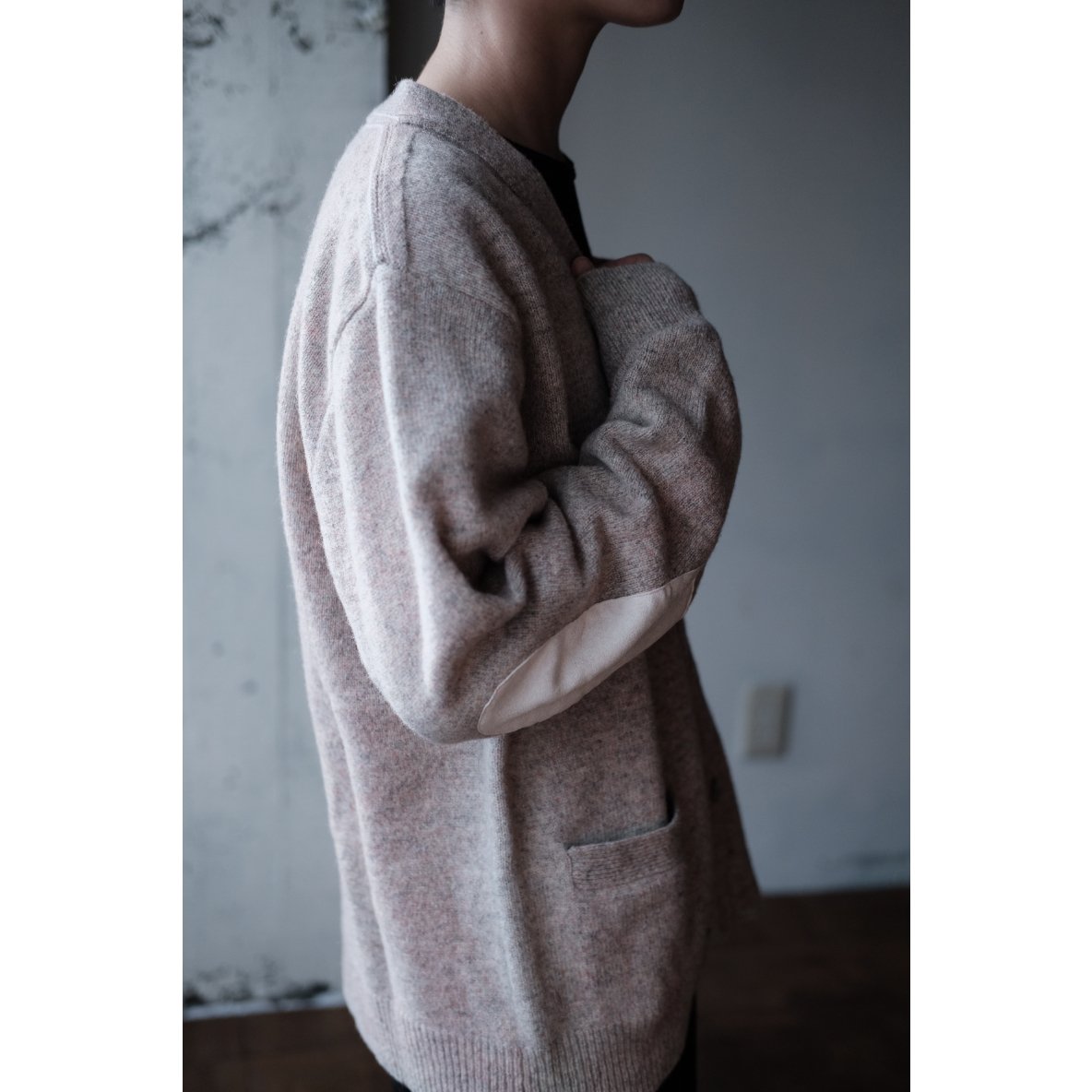 ANSNAM / Sprayed Cardigan(Pink Graybeige) | PARK