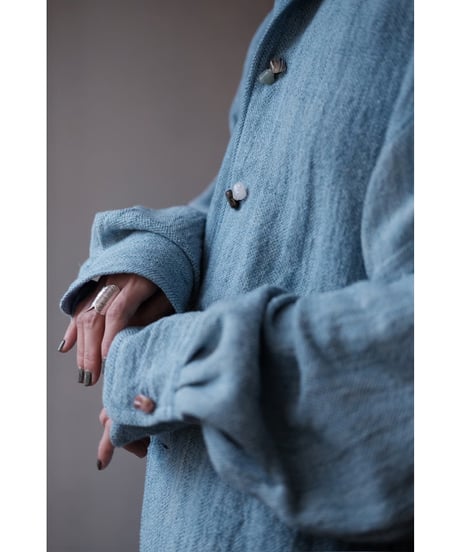 ANSNAM / Hand Woven Shirt Jacket(CottonSilkLinen/Indigo)