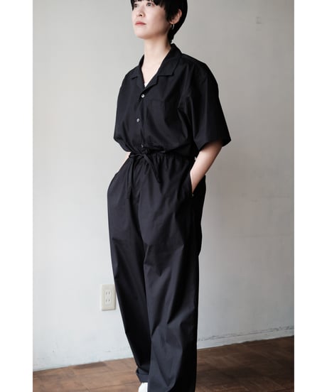 matereal / Cotton Silk Easy Pants(Navy)