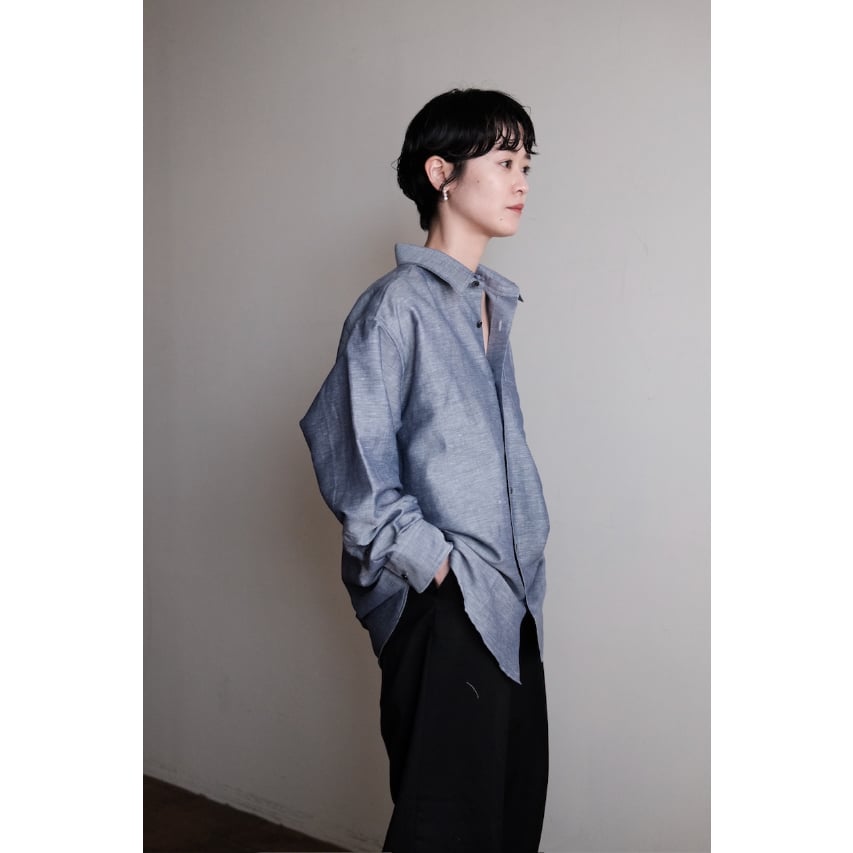 ANSNAM / プレーンシャツ(Bonfanti Tessuti/CottonLinen) 