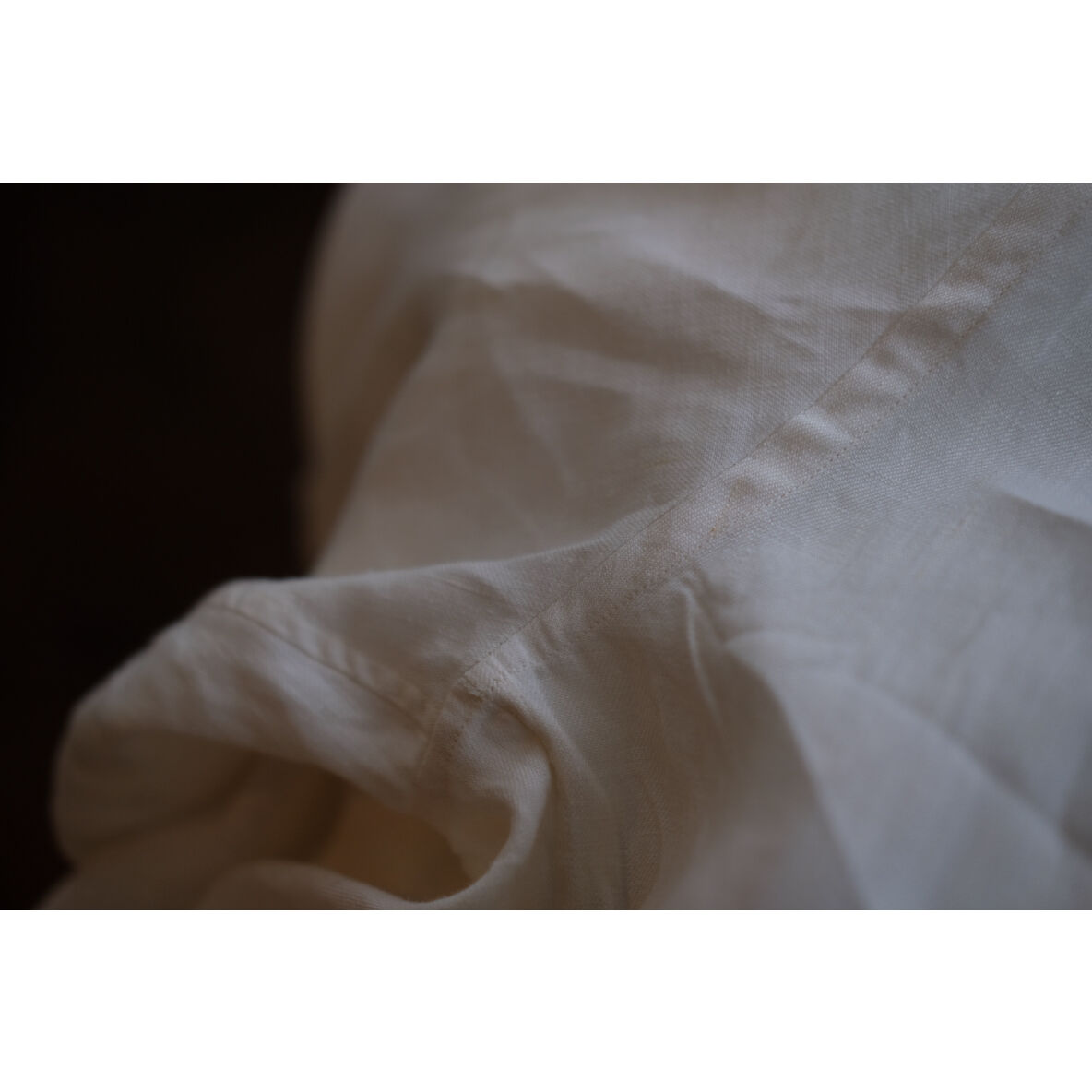 Aquellos Ojos Verdes BISHU / Dressed Linen Capri Shirt(Off White)