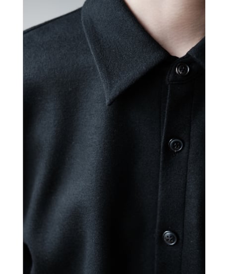 LIFiLL / Woolish Milled Smooth Shirt(Black)