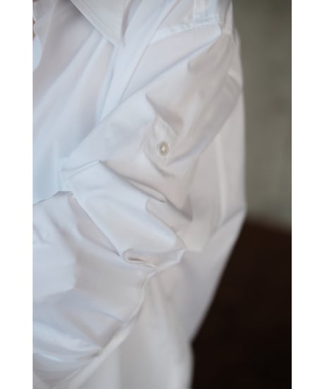 ANSNAM / Double Cuffs Shirt(White)