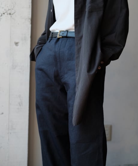 ANSNAM / Lurie Pants(Irish Linen/Dark Navy)