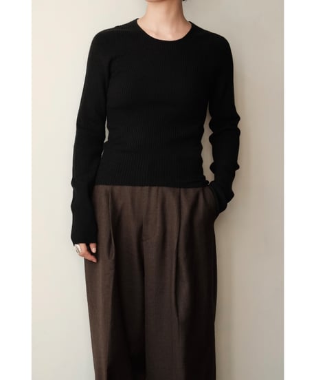 PICEA / Rib Longsleeve Tee(Black)