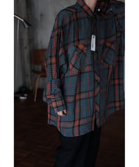 I am dork / Work Shirt(Viscose/Green Check)