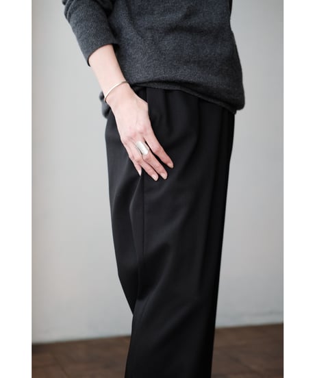 matereal / Silophil Wool Easy Slacks(Black)