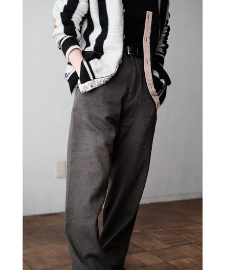 ANSNAM / Lurie Pants(LinenWoolCashmere/Brown mix)