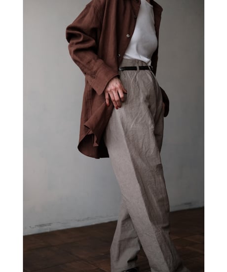 ANSNAM / Lurie Pants(CottonLinen/Lt.Gray)