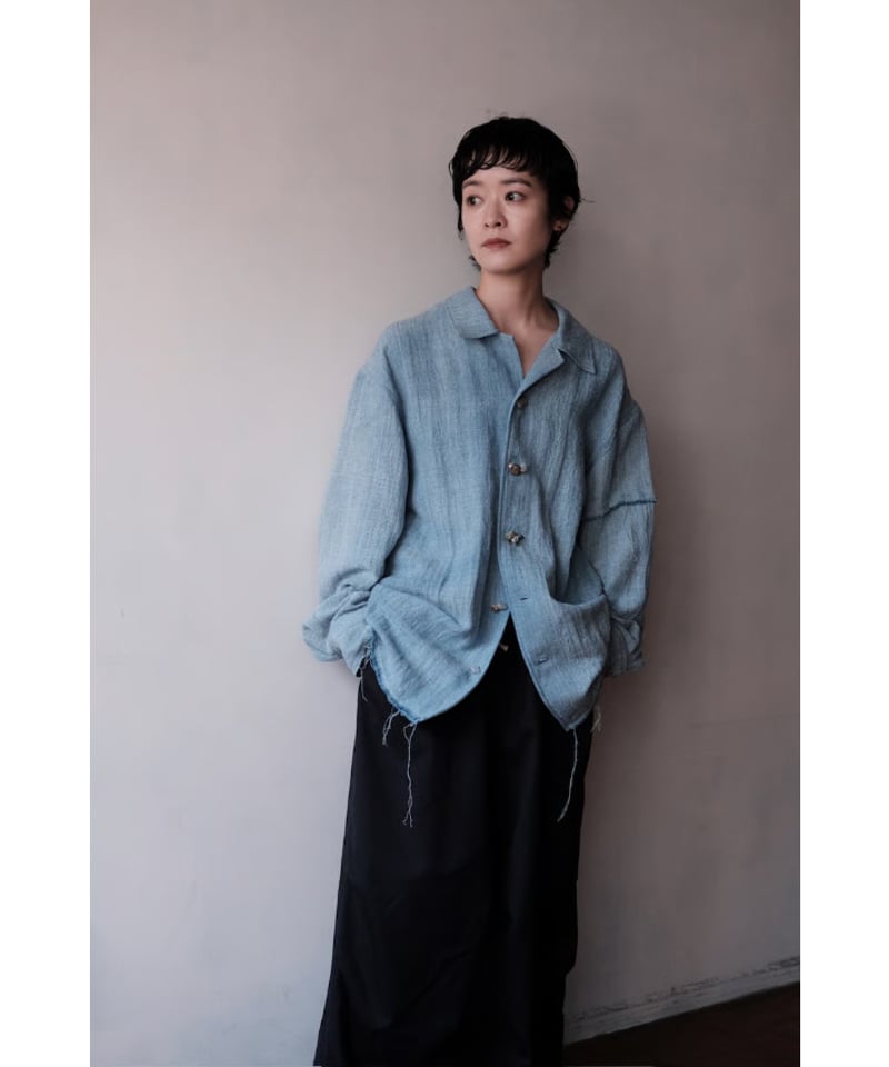 ANSNAM / Hand Woven Shirt Jacket(CottonSilkLine
