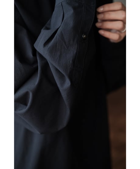 matereal / OHMIZARASHI Regular Collar Shirt(Navy)