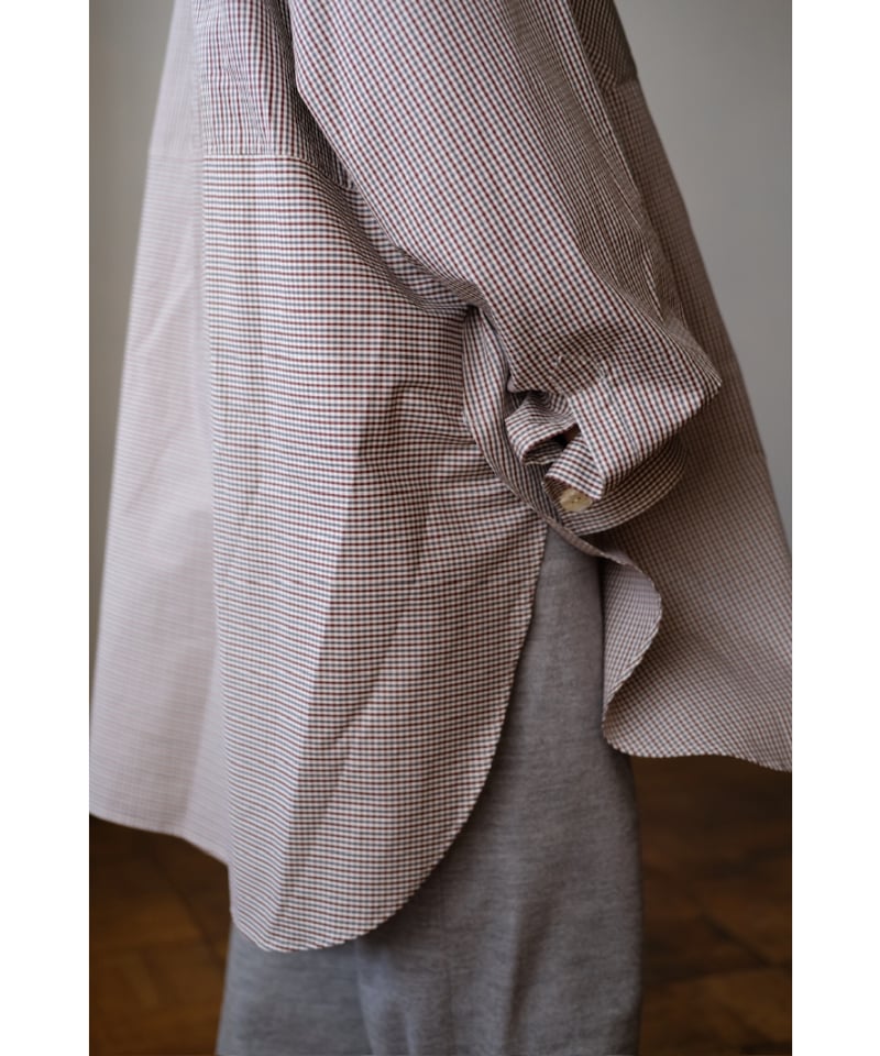 ANSNAM 25SS 別注 BIG SHIRT ANSNAM / 牛飼いプルオーバーシャツ(Cotton/Beige×White Stripe