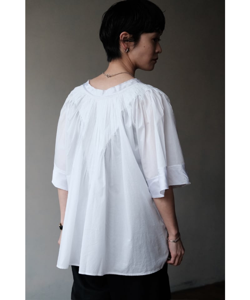 トップス pau Pau thongvird / Tuck Pullover Shirt(White) | PARK