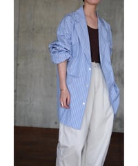 ANSNAM / ビッグパジャケット(Cotton/Blue×White)