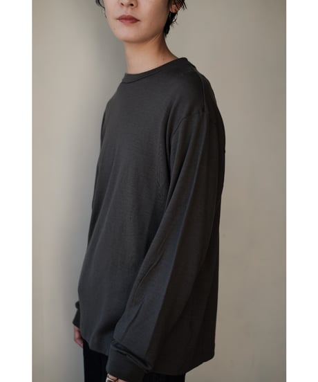 LIFiLL / Woolish Longsleeve Tee(Charcoal)