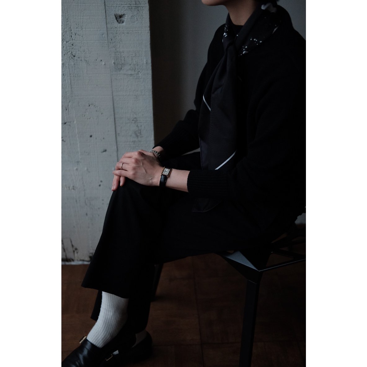 Fendart / Silk Scarf(Navy) | PARK