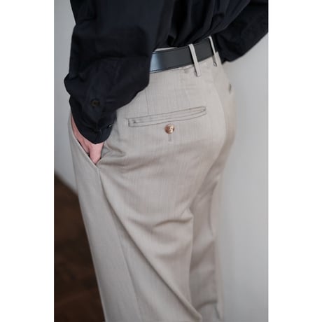 Fendart / 1 Tuck Pants(Beige)