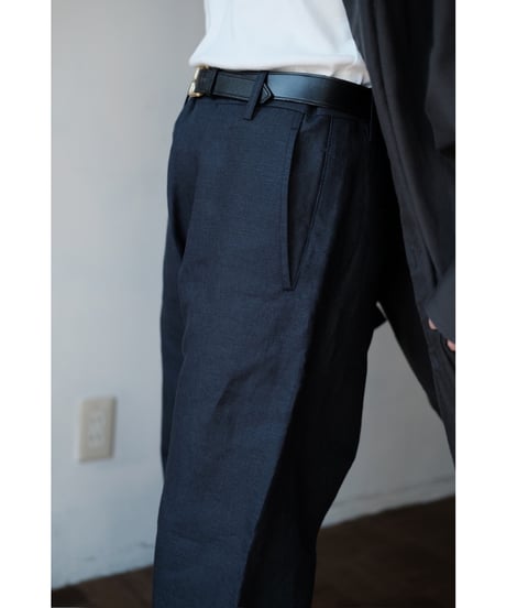 ANSNAM / Lurie Pants(Irish Linen/Dark Navy)