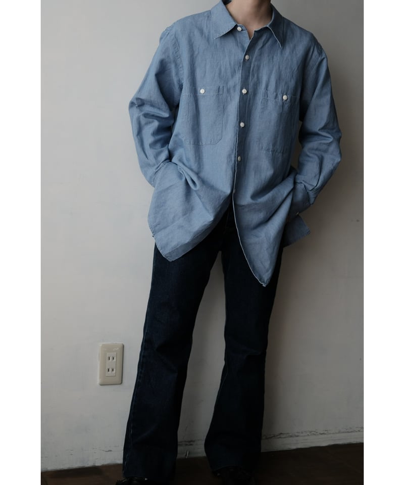 BISOWN / COTTON LINEN CHAMBRAY SHIRTS(LIGHT IND