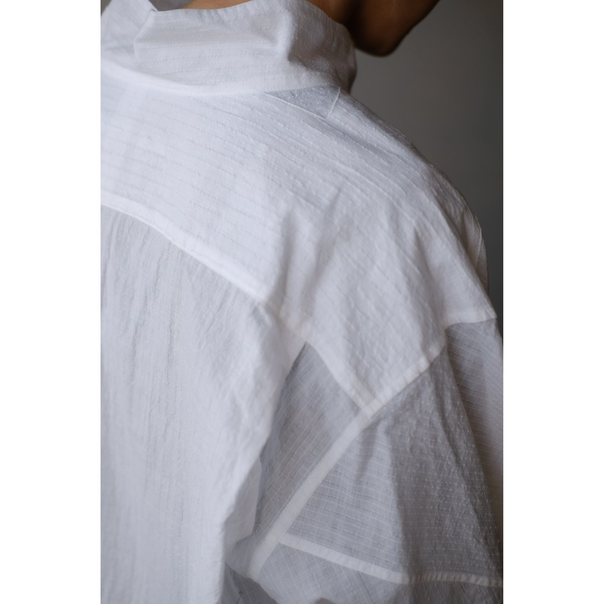 ANSNAM / 牛飼いプルオーバーシャツ(Cotton/White Stripe) | PARK