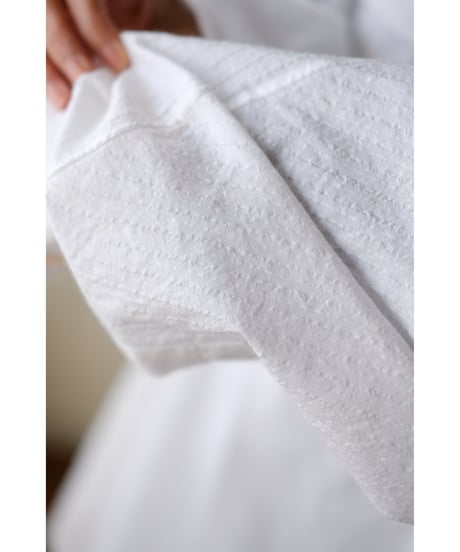 ANSNAM / 牛飼いプルオーバーシャツ(Cotton/White Stripe)