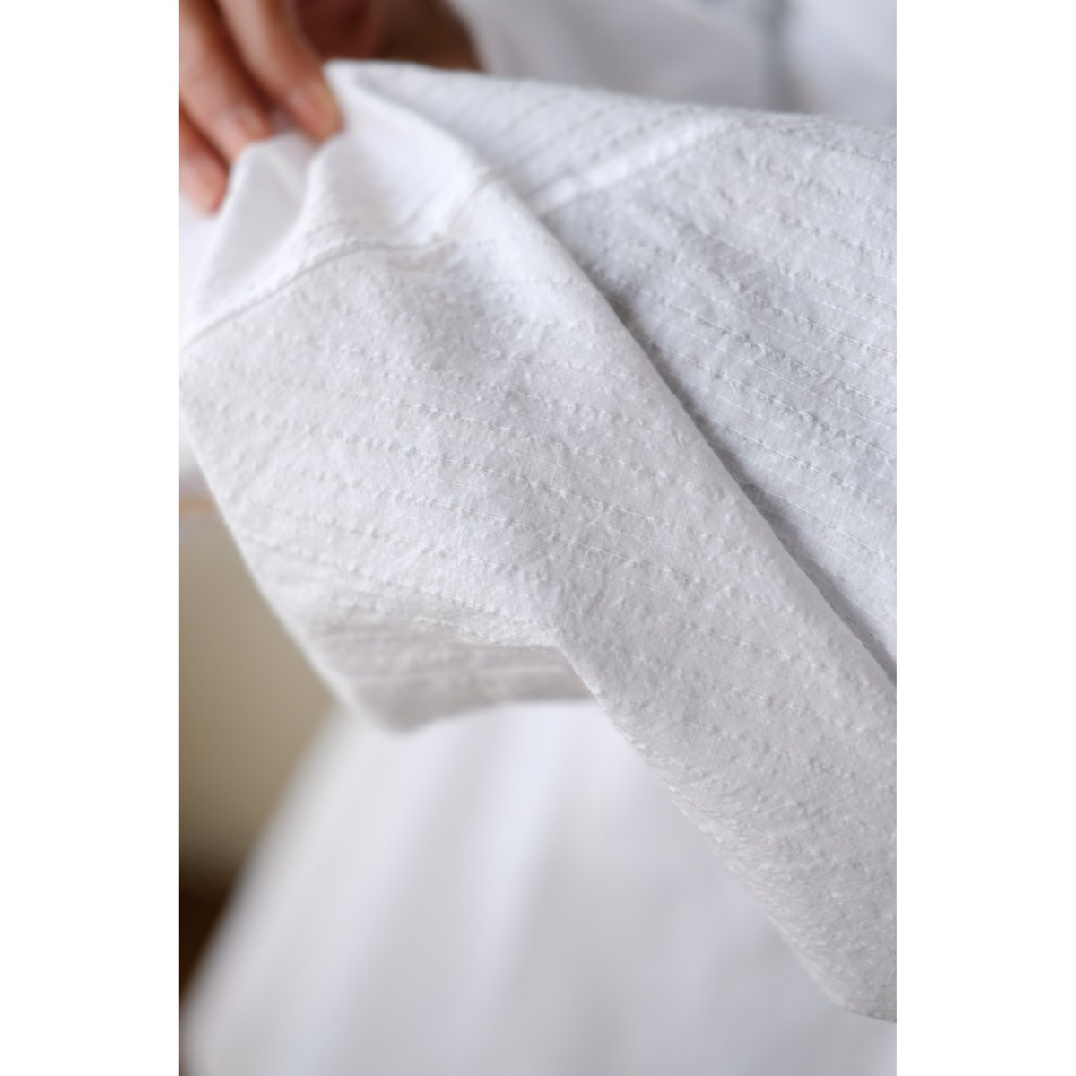 ANSNAM / 牛飼いプルオーバーシャツ(Cotton/White Stripe) | PARK