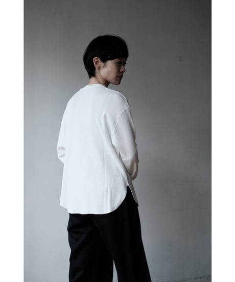 LIFiLL / Cottony Waffle Longsleeve Tee(White)