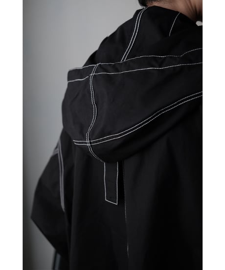 ANSNAM / Hooded Coat(Ventile Cotton/Black)
