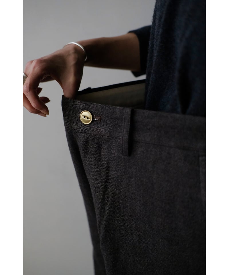 I am dork / Work Pants(LinenWoolCashmere/Brown