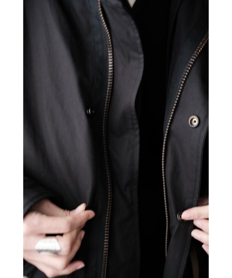 ANSNAM / Mods Coat Wide(Ventile Cotton/Black)