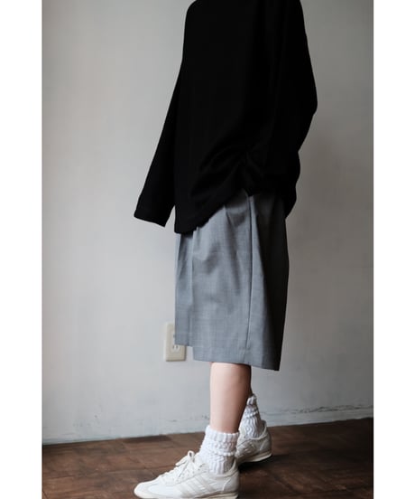 un/unbient / Wide Easy Shorts(Light Grey)