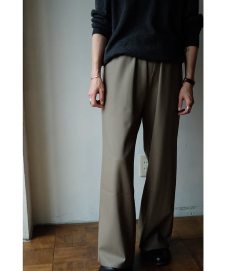 matereal / Silophil Wool Easy Slacks(Kahki)