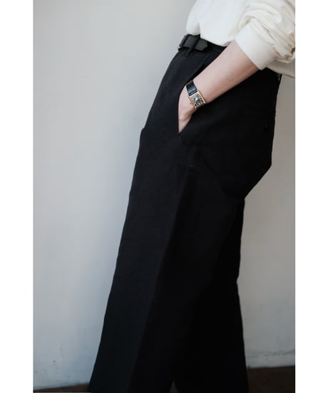 ANSNAM / Lurie Pants(CottonLinen/Black)