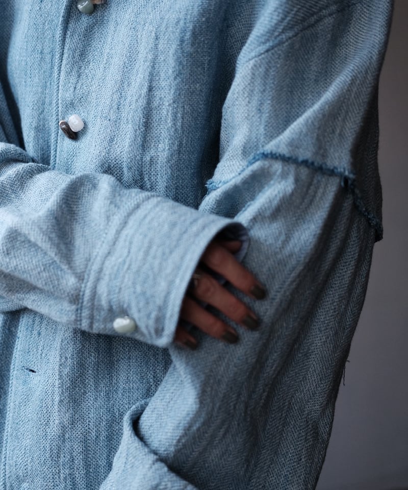 ANSNAM / Hand Woven Shirt Jacket(CottonSilkLine