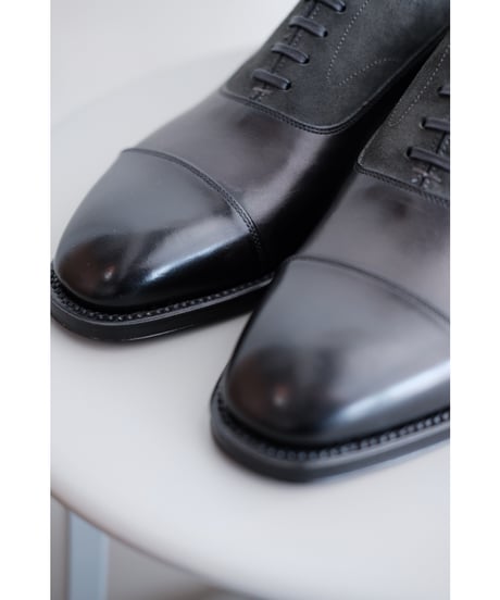 forme / ff-129 Long Vamp Balmoral(Calf×Kangaroo Reverse/Black×Black)