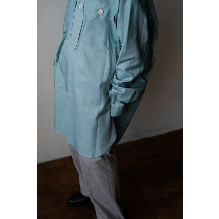 ANSNAM / 牛飼いプルオーバーシャツ(Cotton<Bonfanti Tessuti>/