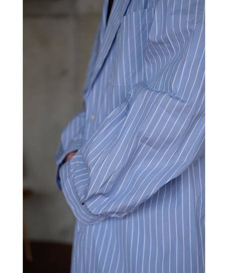 ANSNAM / ビッグパジャケット(Cotton/Blue×White)