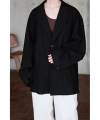 ANSNAM / 塩縮ビッグパジャケット(CottonLinen/Black)