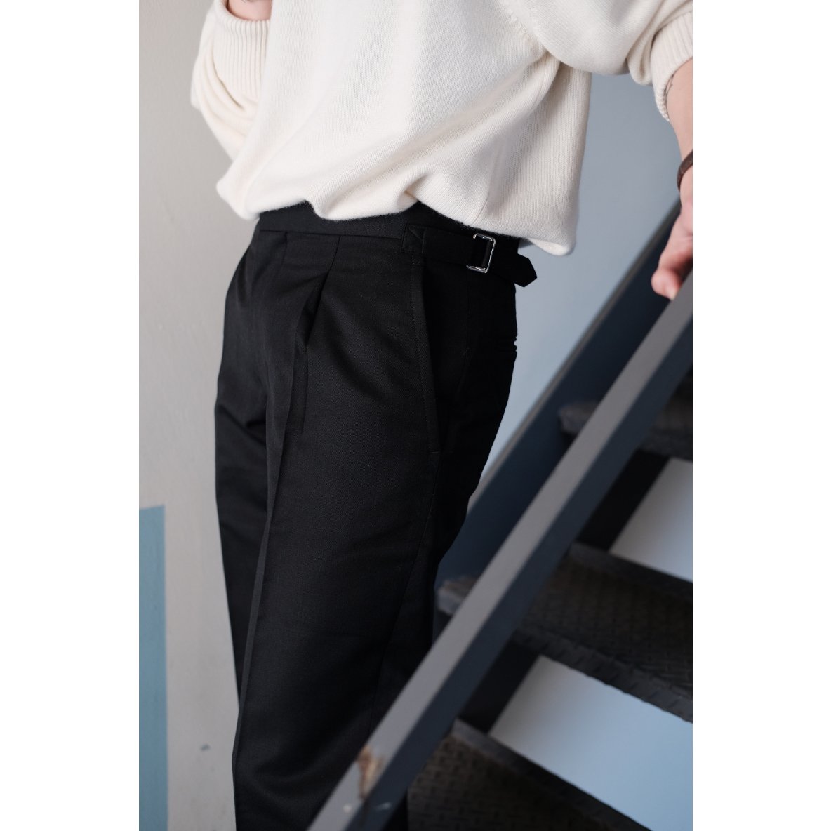 Fendart / Ladies 1 Tuck Pants(Black) | PARK