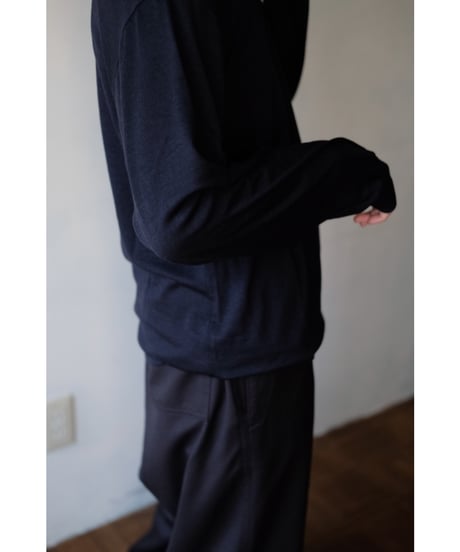 LIFiLL / Woolish Longsleeve Tee(Navy)