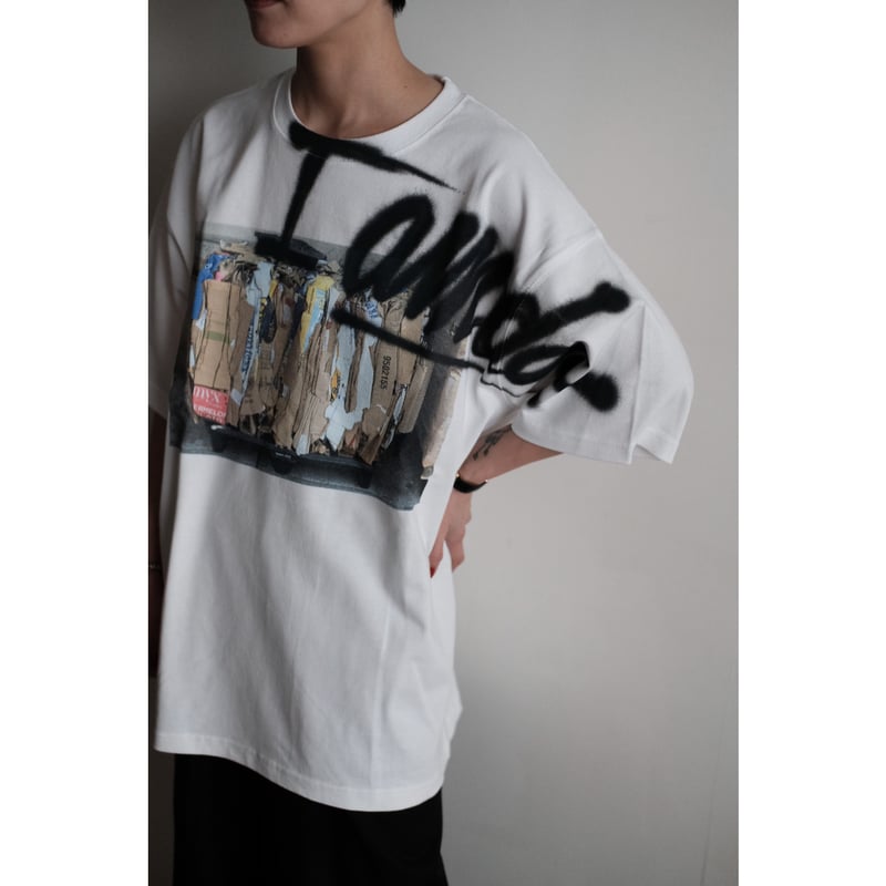 【新品】I am dork トラッシュプリントTシャツ I am dork / Trash Print T-Shirts(White) | PARK
