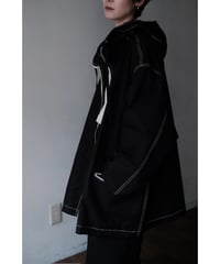 ANSNAM / Hooded Coat(Ventile Cotton/Black)