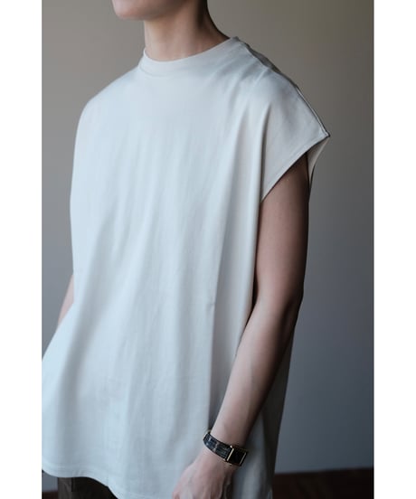LIFiLL / Cottony Sleeveless Tee(Light Grey)