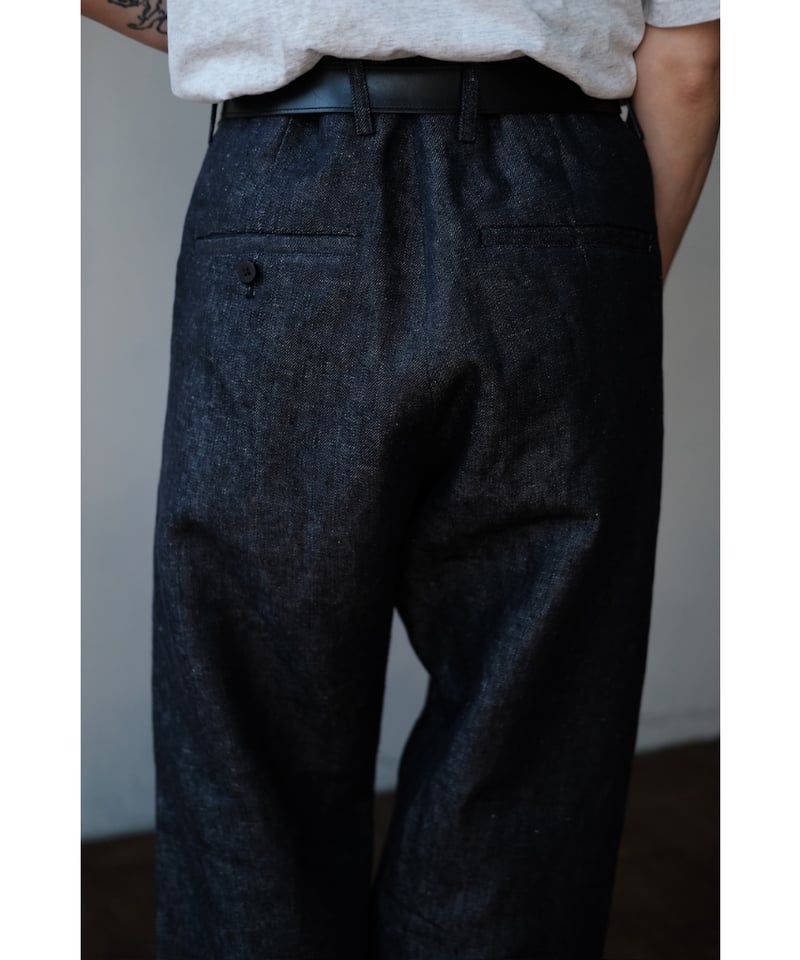 ANSNAM / Lurie Pants(Linen Denim/Indigo) | PARK